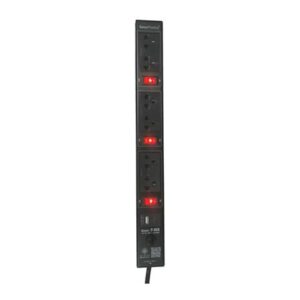 ปลั๊กไฟกันกระชาก 6 ช่อง 3 สวิตช์ SAVE TRONICS P-6EU-TIS 3 เมตร
